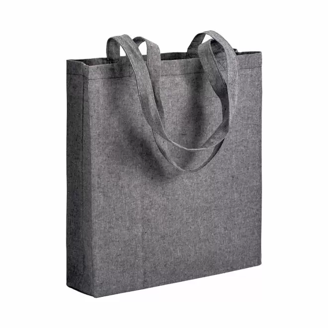 TOTE BAG PUBLICITAIRE À SOUFFLET EN COTON RECYCLÉ 150GR/M² 'BOQUITA' - bleu nuit