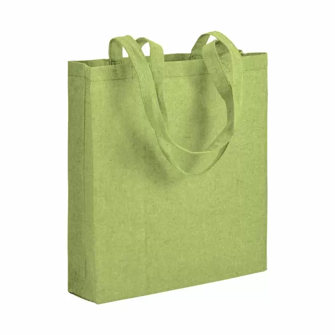 TOTE BAG PUBLICITAIRE À SOUFFLET EN COTON RECYCLÉ 150GR/M² 'BOQUITA' - vert pomme