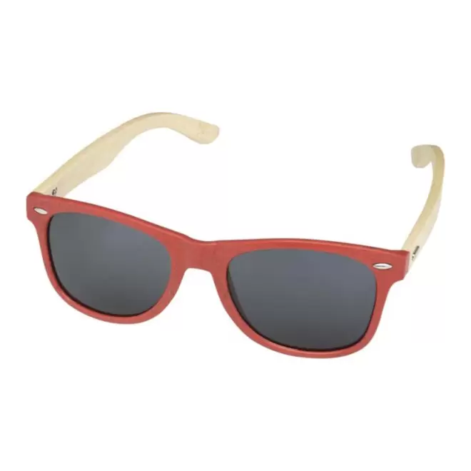 LUNETTES DE SOLEIL PUBLICITAIRES EN BAMBOU 'ELI' 4J - rouge