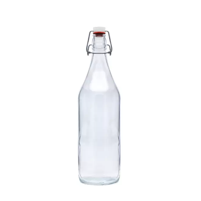 BOUTEILLE BOUCHON MECANIQUE 500ML PERSONNALISABLE 'LIZA' - transparent