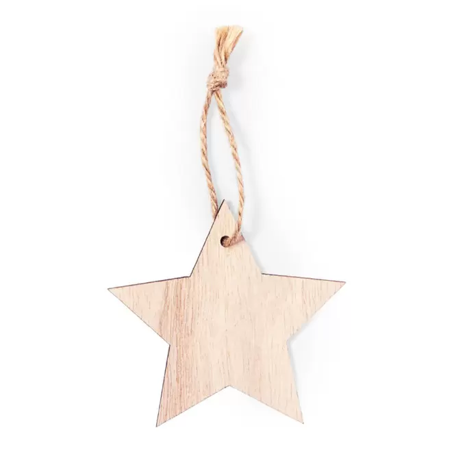 ORNEMENTS PERSONNALISABLE EN BOIS NOEL 'HOUTO' - étoile