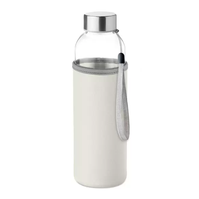 BOUTEILLE EN VERRE/NEOPRENE PERSONNALISABLE 'BOCA GLASS' - beige