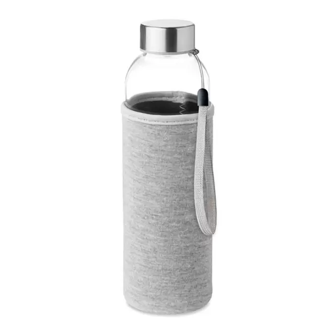 BOUTEILLE EN VERRE/NEOPRENE PERSONNALISABLE 'BOCA GLASS' - gris