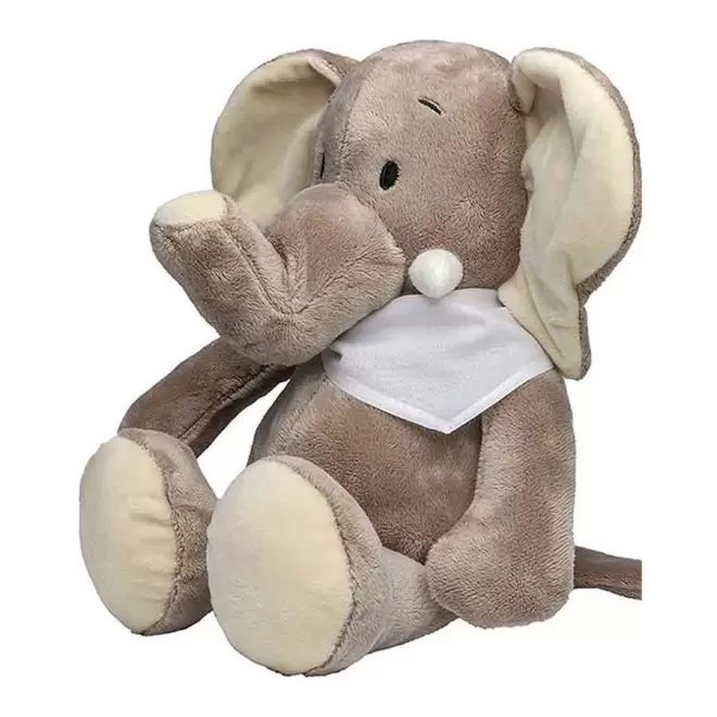 PELUCHE ELEPHANT PERSONNALISABLE 'DUMBA BANDANA' - blanc