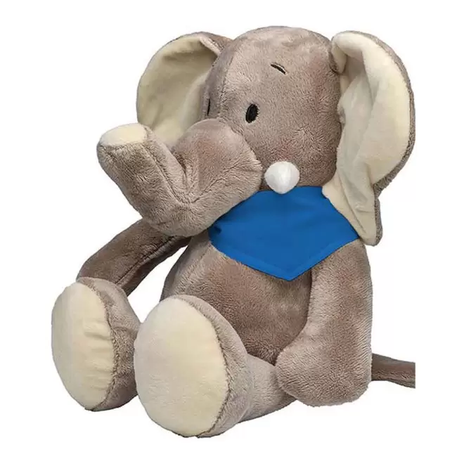 PELUCHE ELEPHANT PERSONNALISABLE 'DUMBA BANDANA' - bleu
