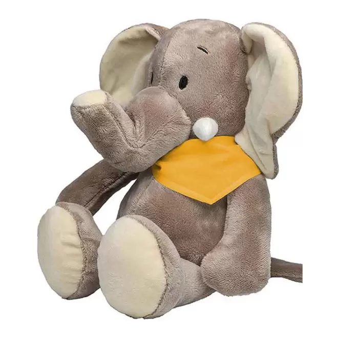 PELUCHE ELEPHANT PERSONNALISABLE 'DUMBA BANDANA' - jaune
