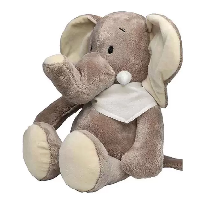 PELUCHE ELEPHANT PERSONNALISABLE 'DUMBA BANDANA' - naturel