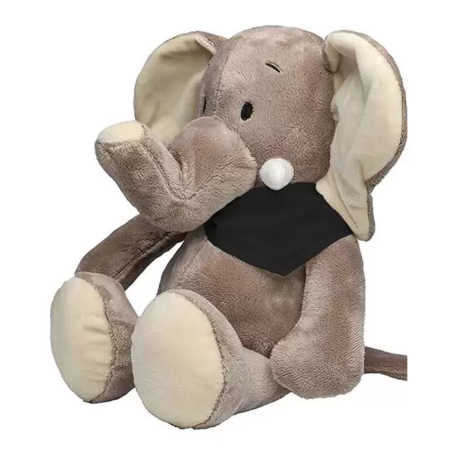 PELUCHE ELEPHANT PERSONNALISABLE 'DUMBA BANDANA' - noir