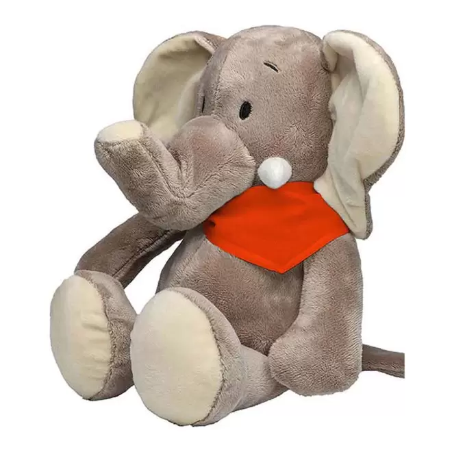 PELUCHE ELEPHANT PERSONNALISABLE 'DUMBA BANDANA' - orange