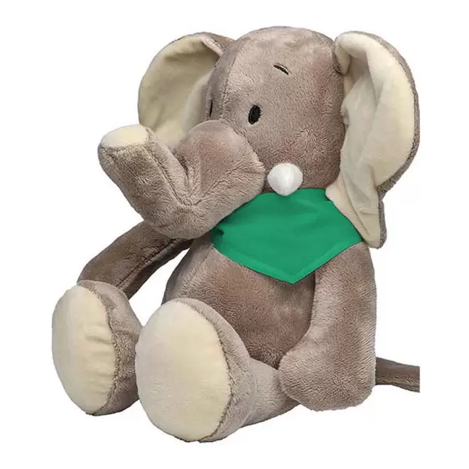 PELUCHE ELEPHANT PERSONNALISABLE 'DUMBA BANDANA' - vert