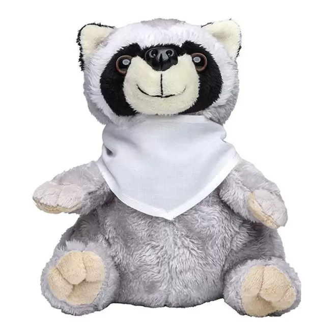 PELUCHE RATON LAVEUR PERSONNALISABLE 'RATOUNE BANDANA' - blanc
