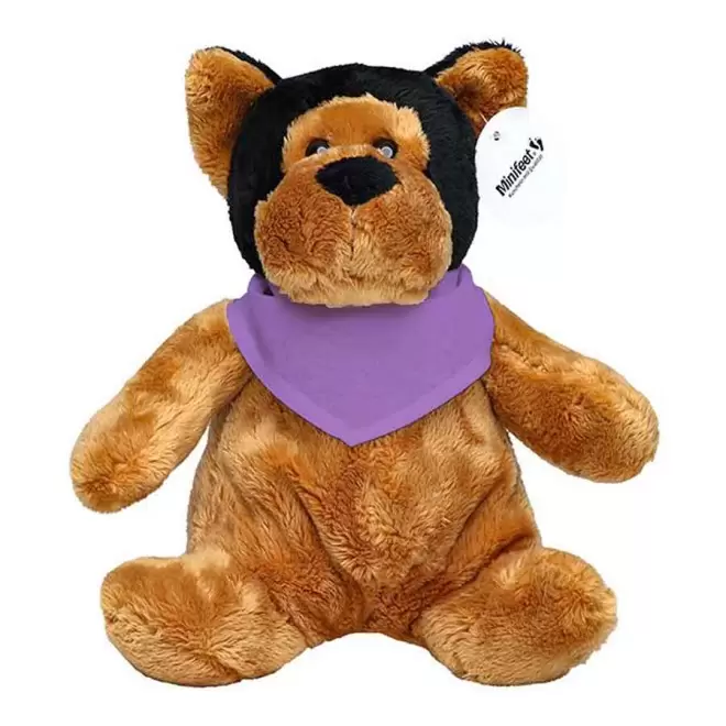 PELUCHE CHIEN PERSONNALISABLE 'WOOFI BANDANA' - violet