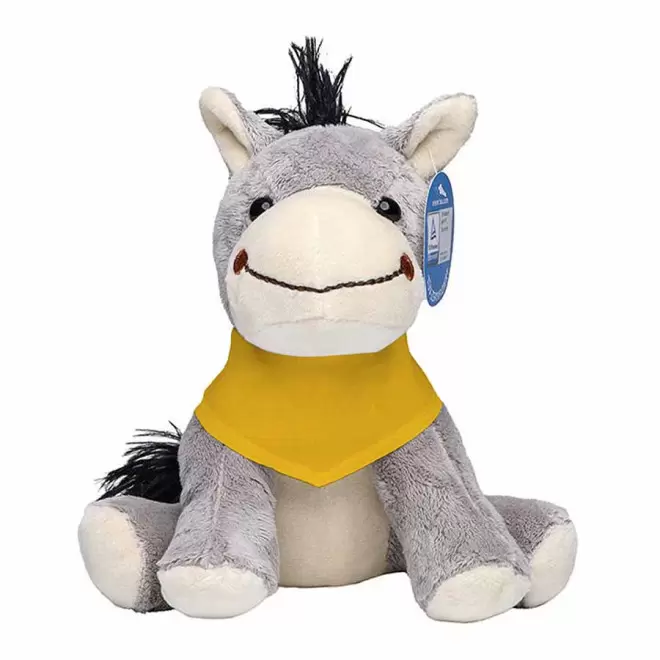 PELUCHE ANE PERSONNALISABLE 'JULES BANDANA' - jaune