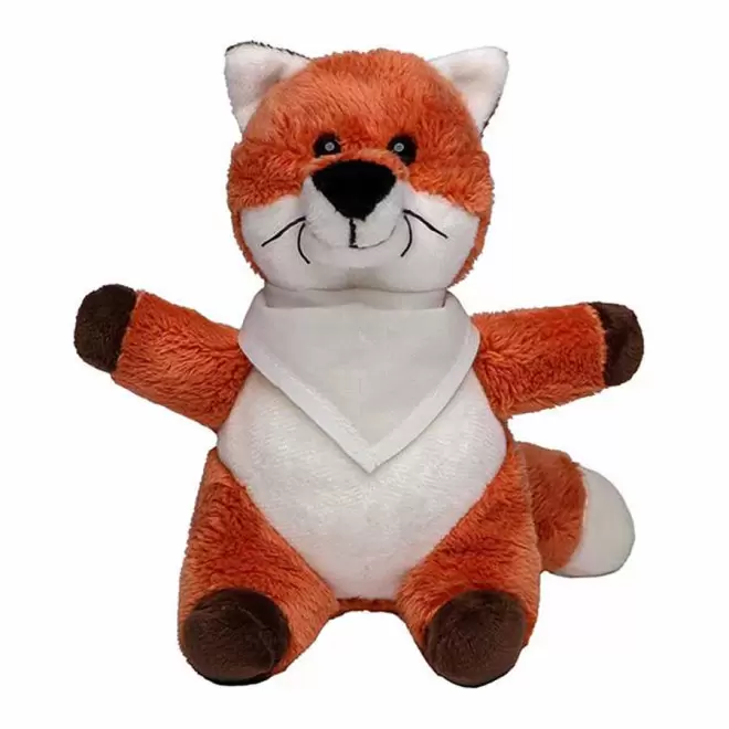 PELUCHE RENARD PERSONNALISABLE 'FOXA BANDANA' - naturel