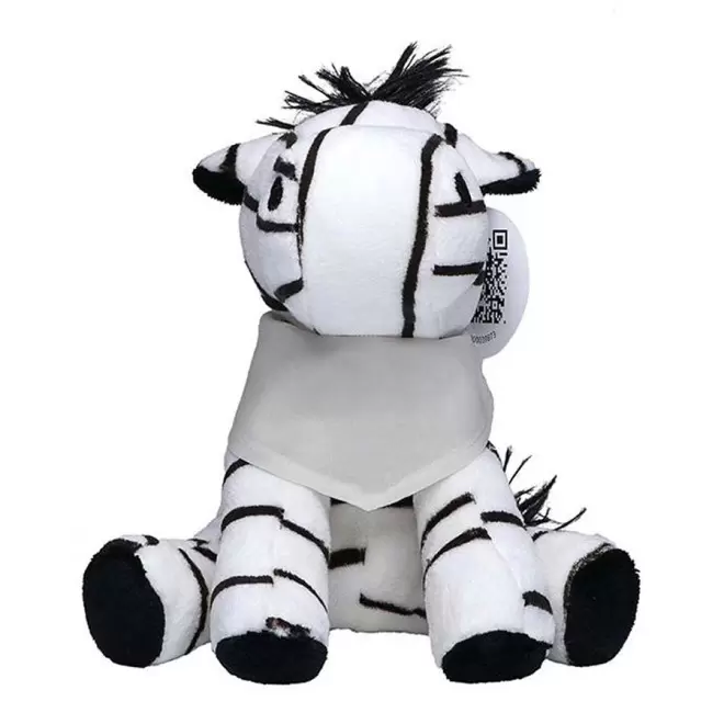 PELUCHE ZEBRE PERSONNALISABLE 'CEBRA BANDANA' - naturel