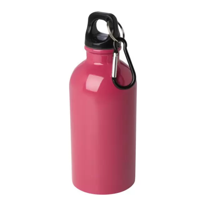 GOURDE EN ACIER RECYCLE 400ML PERSONNALISABLE 'AVEREST' - magenta