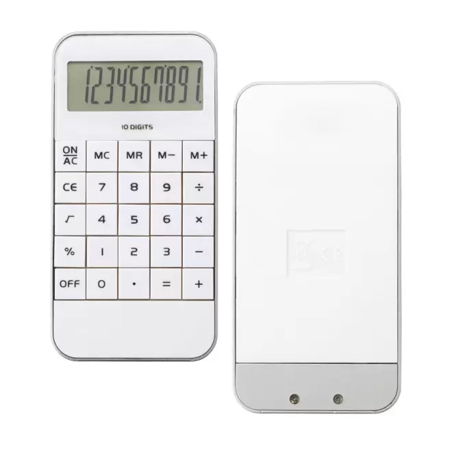 CALCULATRICE PERSONNALISABLE DE POCHE 'ALGO' - blanc