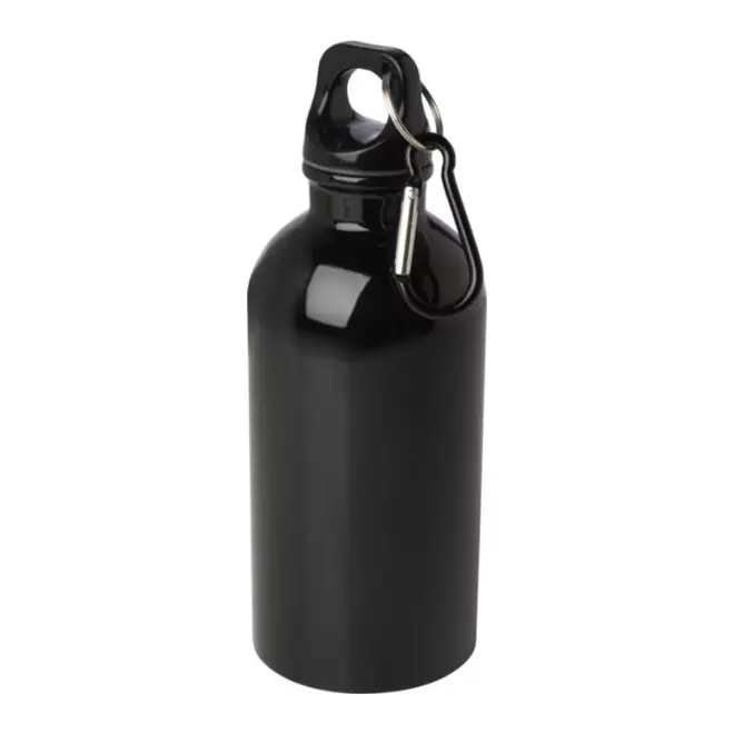 GOURDE EN ACIER RECYCLE 400ML PERSONNALISABLE 'AVEREST' - noir