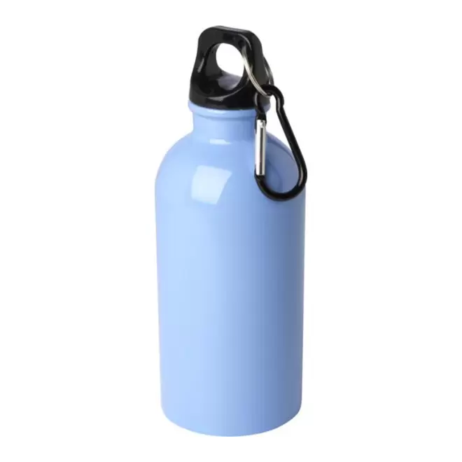 GOURDE EN ACIER RECYCLE 400ML PERSONNALISABLE 'AVEREST' - bleu ciel