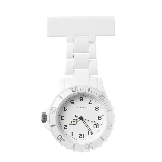 MONTRE D'INFIRMIERE PUBLICITAIRE 'HOSPITIME' - blanc