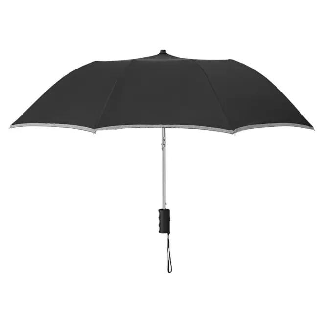 PARAPLUIE PUBLICITAIRE PLIABLE REFLECHISSANT 'FALKIRK' - noir
