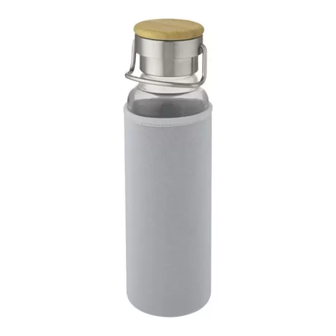 BOUTEILLE EN VERRE PERSONNALISABLE 660 ML 'BAKI' - gris