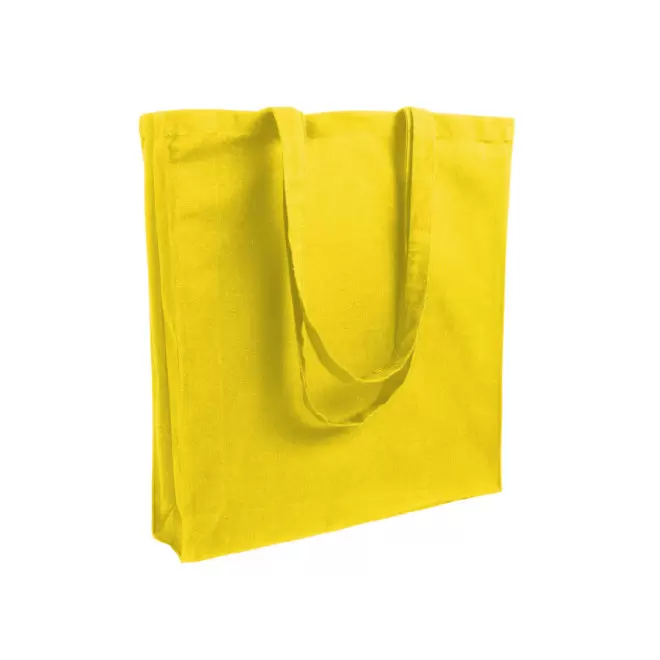 SAC COTON PERSONNALISÉ AVEC SOUFFLET 'FABIO' 220 GR/M² - jaune