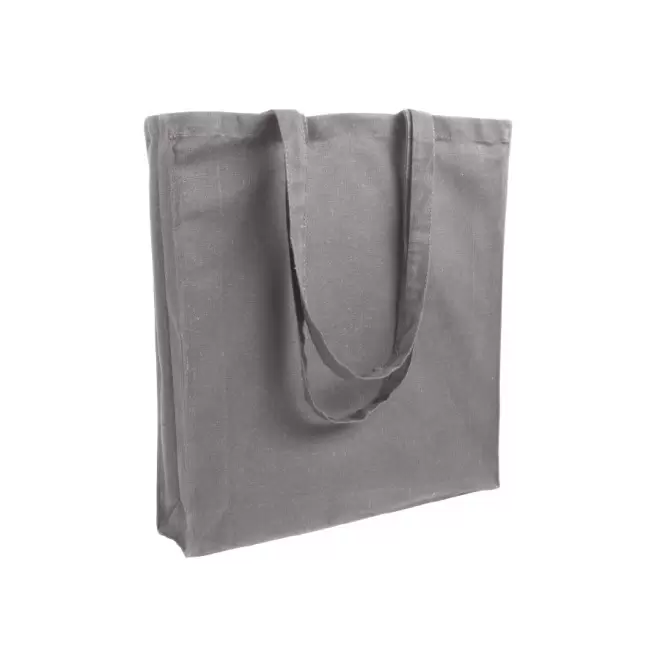 SAC COTON PERSONNALISÉ AVEC SOUFFLET 'FABIO' 220 GR/M² - gris