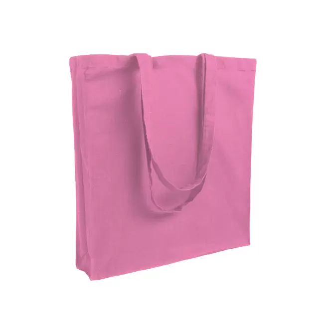 SAC COTON PERSONNALISÉ AVEC SOUFFLET 'FABIO' 220 GR/M² - rose clair