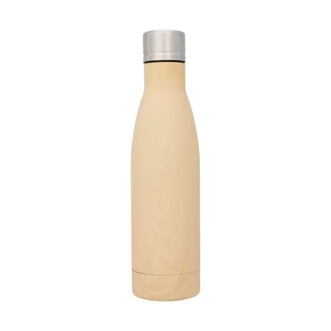 BOUTEILLE ISOTHERME PERSONNALISABLE EFFET BOIS 'ALMIA' 4J - marron