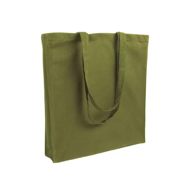 SAC COTON PERSONNALISÉ AVEC SOUFFLET 'FABIO' 220 GR/M² - vert kaki