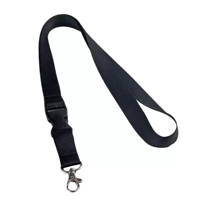 TOUR DE COU PERSONNALISABLE AVEC CLIP DETACHABLE 'LAZO' 4J - noir
