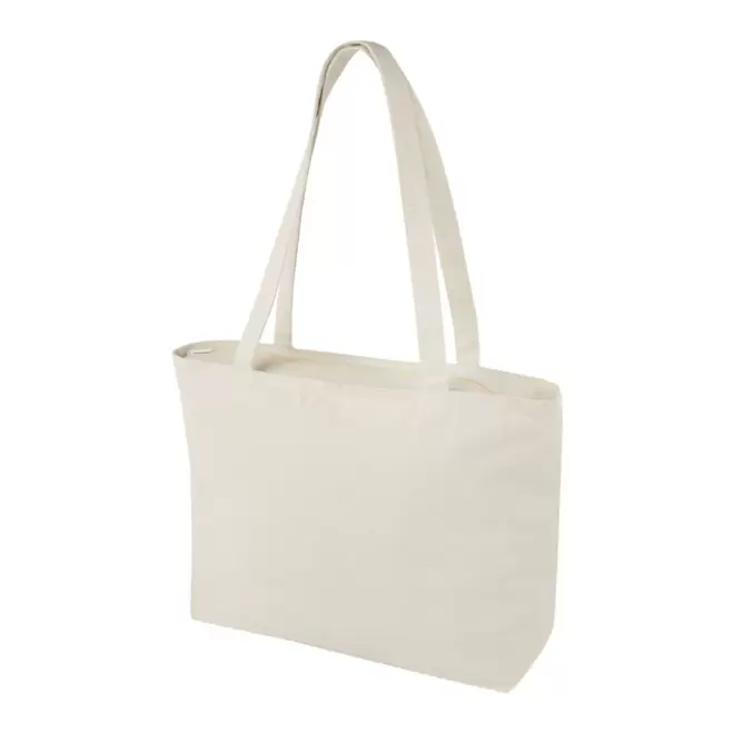 RAPIDE 4J - SAC SHOPPING ZIPPE PERSONNALISABLE 320G/M² 'PAVIR' - naturel