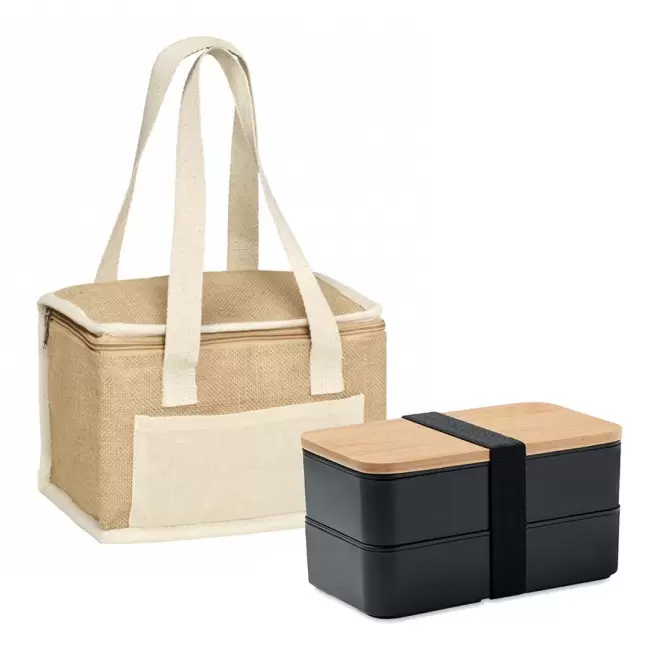 SET PERSONNALISABLE LUNCHBOX ET SAC ISO 'CARLITA ONE' - noir