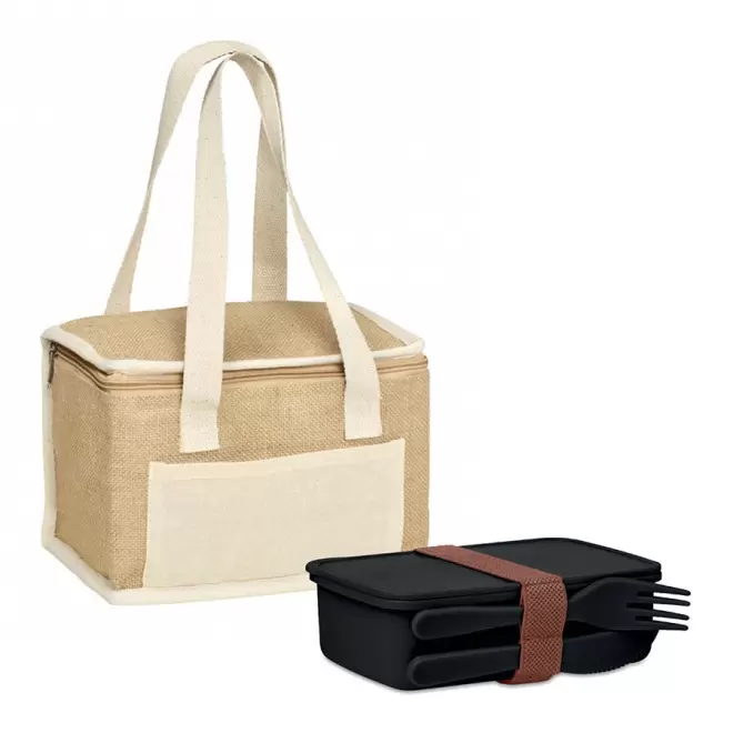 SET PERSONNALISABLE LUNCHBOX ET SAC ISOTHERME 'CARLITA' - noir