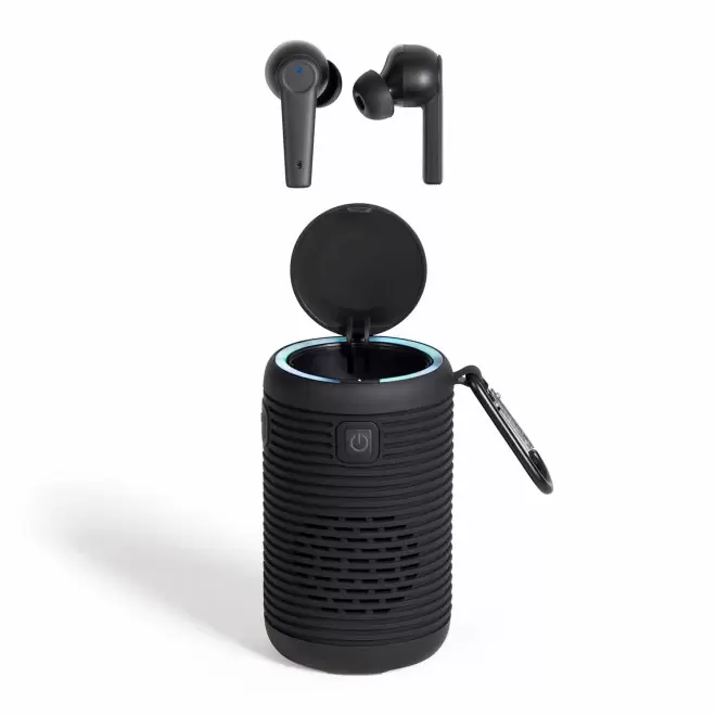 ECOUTEURS ENCEINTE PERSONNALISABLE LIVOO® 'POPSONG' - noir