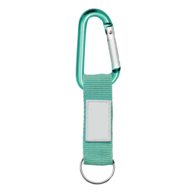 PORTE-CLES PUBLICITAIRE MOUSQUETON AVEC LANIERE 'HOOK' - vert anis