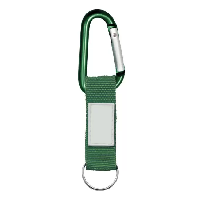 PORTE-CLES PUBLICITAIRE MOUSQUETON AVEC LANIERE 'HOOK' - vert foncé