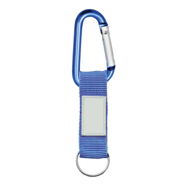 PORTE-CLES PUBLICITAIRE MOUSQUETON AVEC LANIERE 'HOOK' - bleu foncé