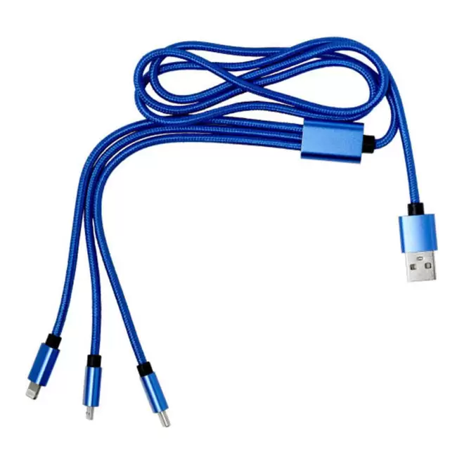CABLE DE CHARGE PERSONNALISABLE 'FIBOU' - bleu