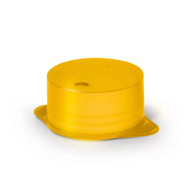 COUVERCLE ANTI-DROGUE 30CL PERSONNALISABLE 'SAFE CAP' - jaune