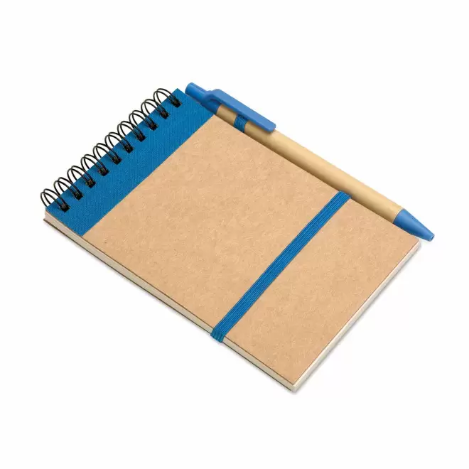 RAPIDE 4J - BLOC NOTES+STYLO 'PAPYRUS' NON LIGNE - bleu