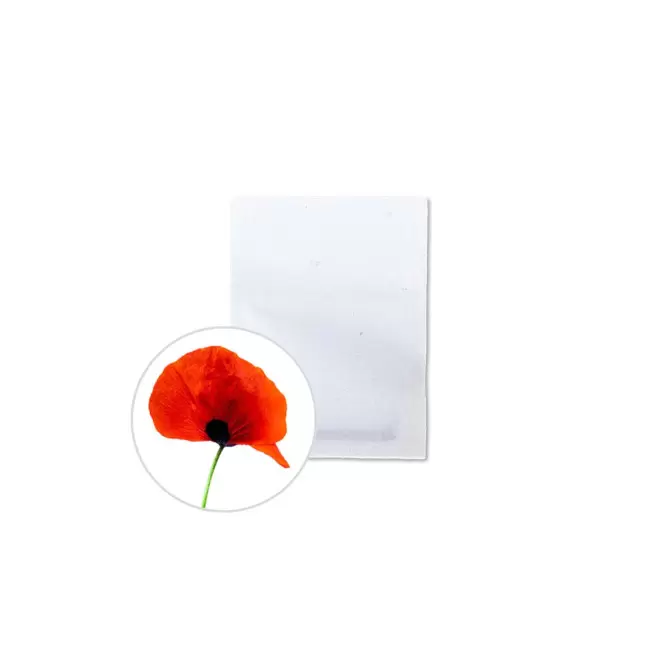 SACHET DE GRAINES PERSONNALISABLE  ZERO PLASTIQUE 'RECOLTI' - coquelicot