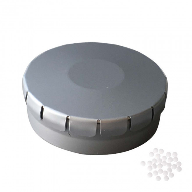 EXPRESS 48H - BOÎTE À BONBONS PUBLICITAIRE 'CLIC CLAC' - argenté