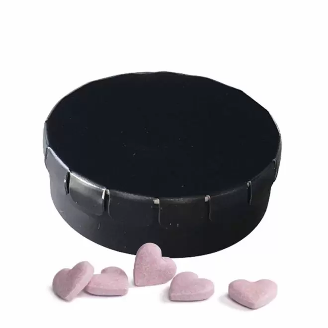 EXPRESS 48H - BOÎTE À BONBONS COEUR PUBLICITAIRE 'CLIC CLAC' - noir