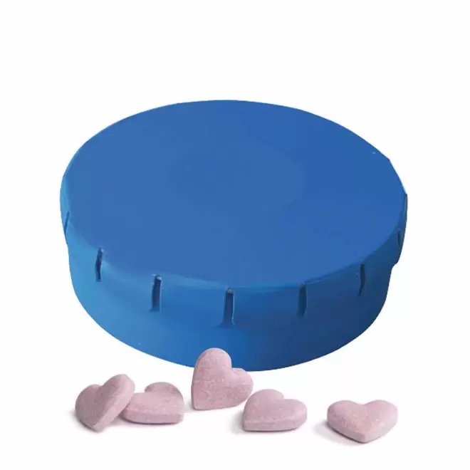 EXPRESS 48H - BOÎTE À BONBONS COEUR PUBLICITAIRE 'CLIC CLAC' - bleu clair mat