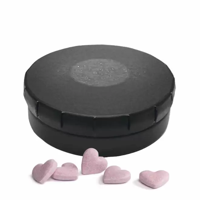 EXPRESS 48H - BOÎTE À BONBONS COEUR PUBLICITAIRE 'CLIC CLAC' - noir mat