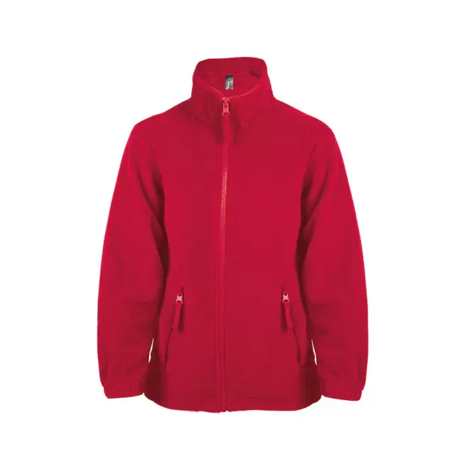VESTE POLAIRE ZIPPEE MIXTE ENFANT 'NORTH KIDS' 300 GR/M² - rouge