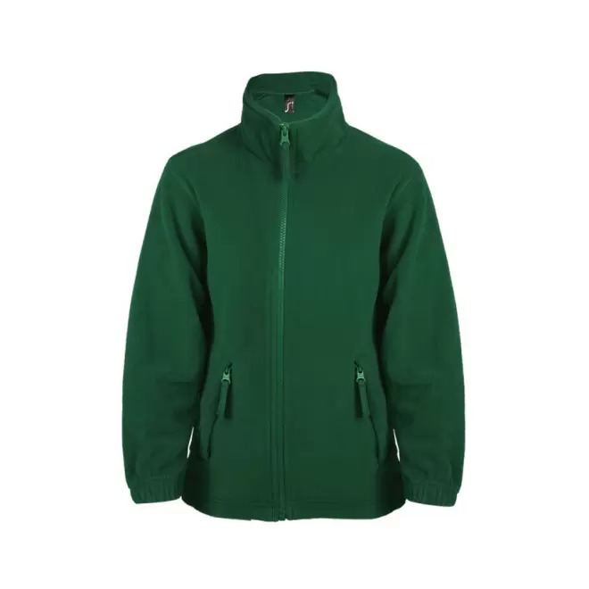 VESTE POLAIRE ZIPPEE MIXTE ENFANT 'NORTH KIDS' 300 GR/M² - vert forêt