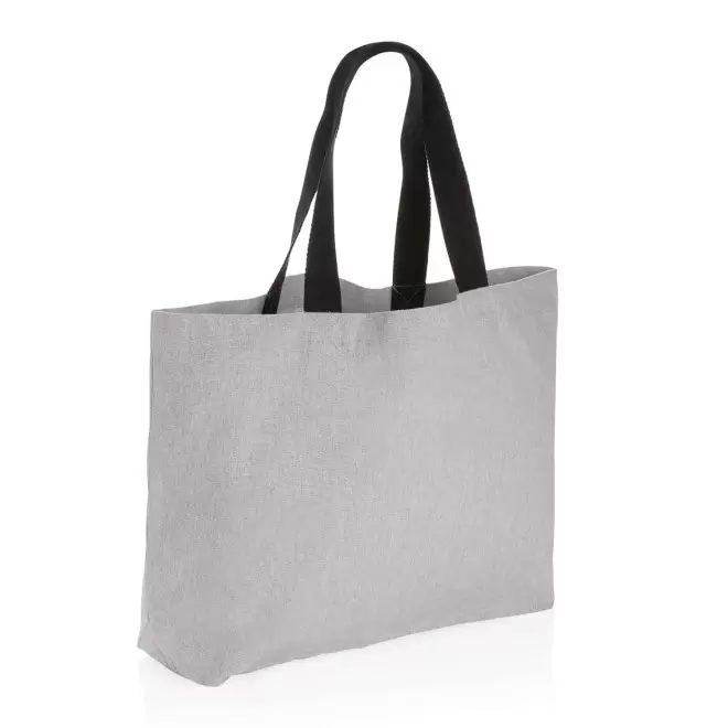 GRAND SAC EN TOILE RECYCLE PERSONNALISABLE 240 GR/M² 'ELO' - gris